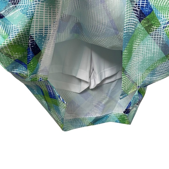Coral Bay Geo Print Skort Womens 12 Blue Green White Tennis Golf - Picture 3 of 10